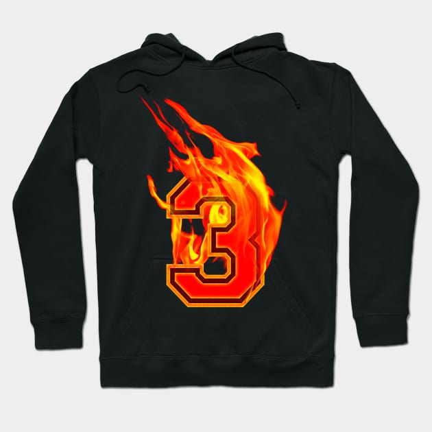 Burning Hot Sports Letter 3 Hoodie by Adatude